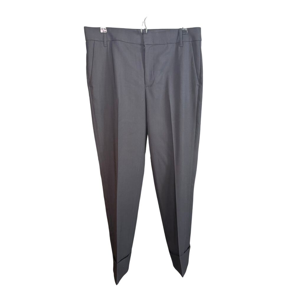 Vince Women's Sz 8 Black Wool
Trouser Italian Fabric Cuffed Hem Career Pant